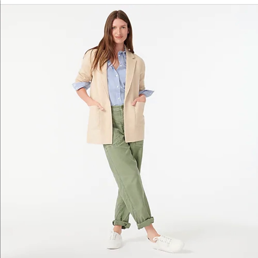 J. Crew Blazer Sophie Sweater Blazer XS Heather Natural - Picture 5 of 16